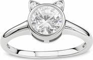 Queen Jewels Cubic Zirconia Kitty Cat Ring