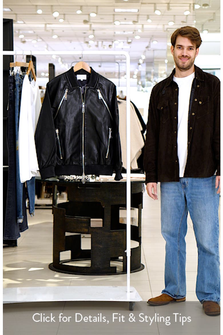 Dylan Oversize Leather Bomber Jacket video