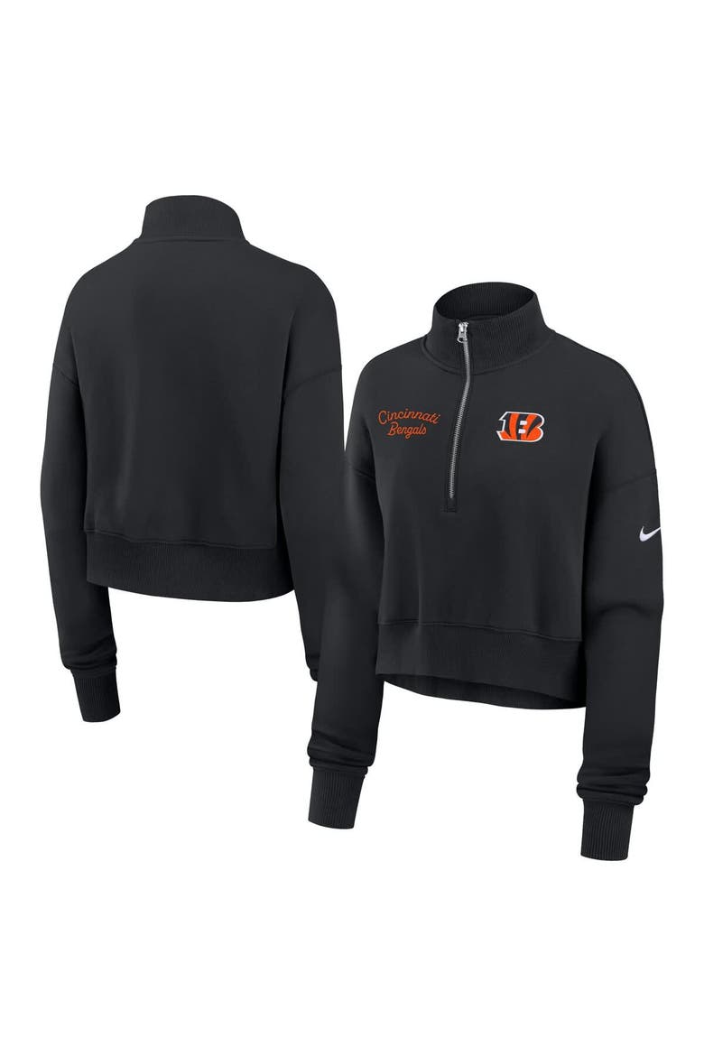 Women's Nike Black Cincinnati Bengals Primetime Phoenix Half-Zip Sweatshirt, Alternate, color, Black