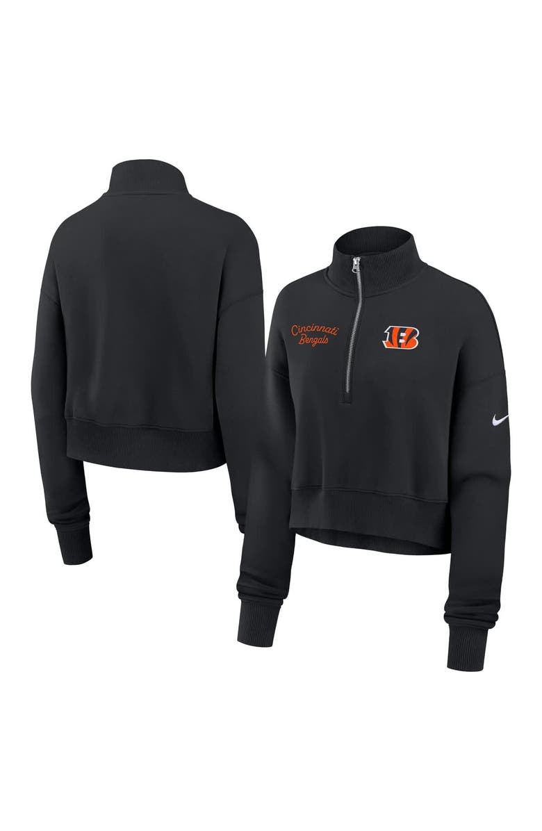 Nike Women's Nike Black Cincinnati Bengals Primetime Phoenix Half-Zip Sweatshirt, Alternate, color, Black