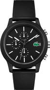 Lacoste 12.12 Chronograph Silicone Band Watch, 44mm
