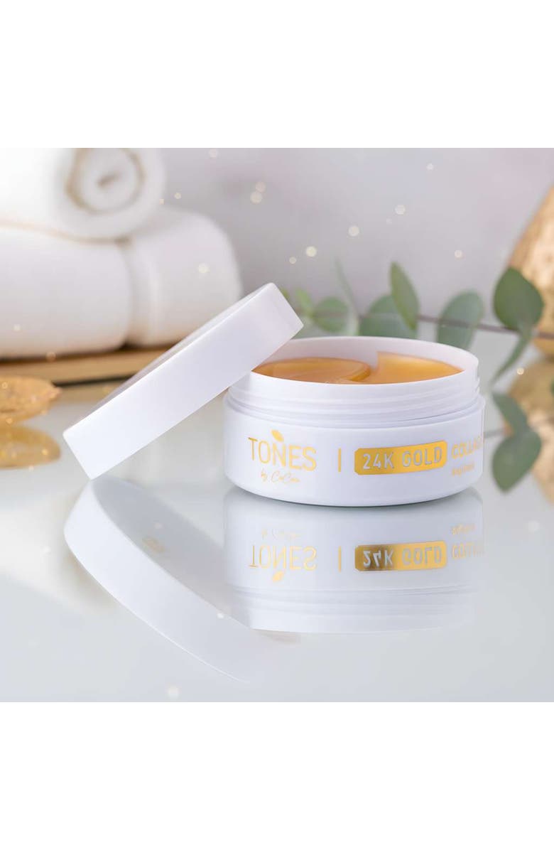 TONES by Cocoa 24K Gold Collagen Eye Mask Anti-Aging & Hydrating 84g/60pcs, Alternate, color, With Golden Words