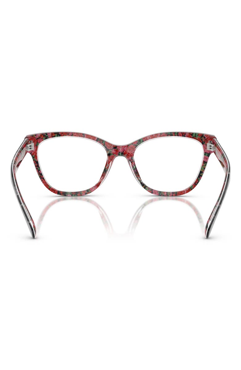 COACH 53mm Butterfly Optical Glasses, Alternate, color, Black / Pink / Demo Lens