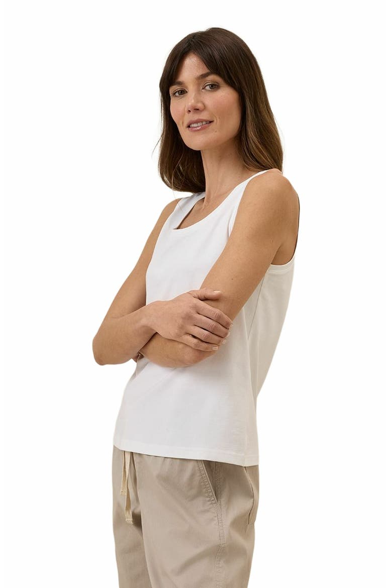 Organic Cotton Luxe Stretch Jersey Tank, Alternate, color, White