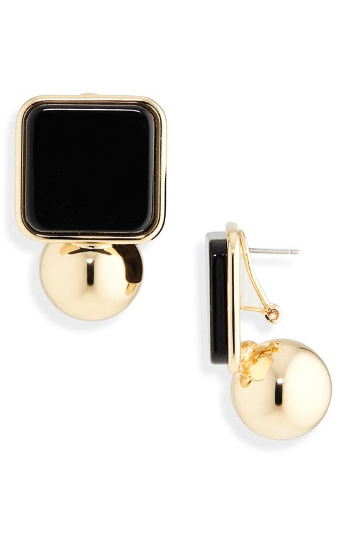 Carolina Herrera Resin Arty Stud Earrings In Black