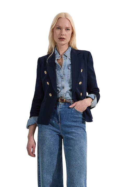 Tailored Button Military Blazer