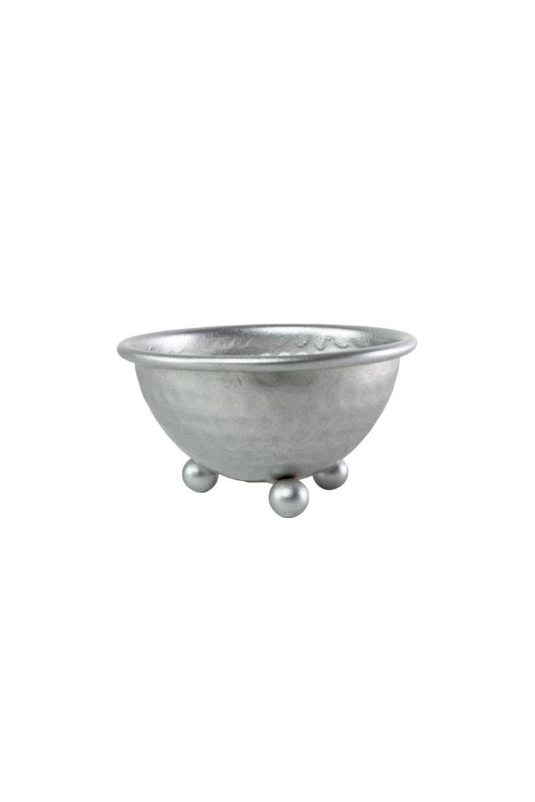 Hammered Metal Silver Bowl, Alternate, color, Silver