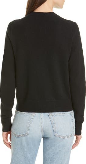 アウターその他 Acne Studios Keva Face Crewneck Cardigan Black (W) Acne Studios Keva Face Cardigan in Black | FWRD