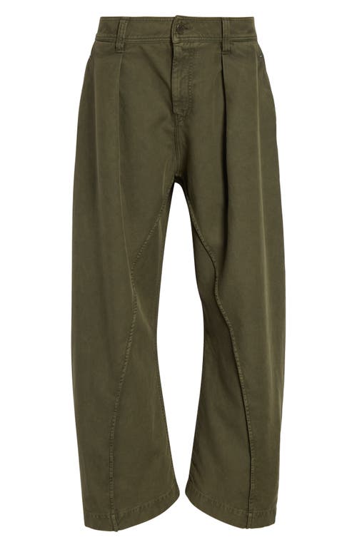 Jw Anderson Twisted Seam Wide Leg Trousers In Green