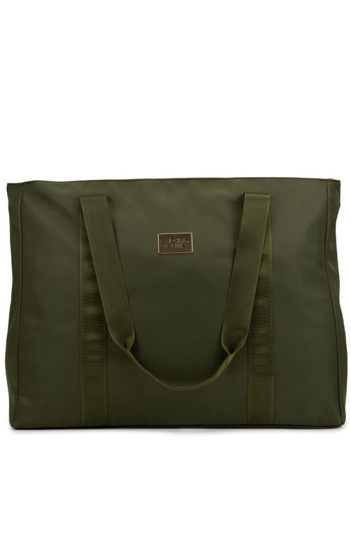 Badgley Mischka Uncomplicated Nylon Weekender Travel Tote Bag In Green