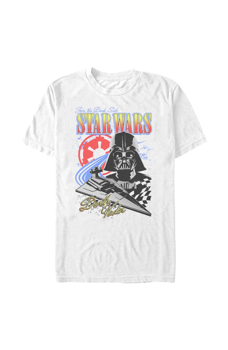 Star Wars Men's Star Wars Darth Vader Join the Dark Side Retro Poster  Graphic T-Shirt, Alternate, color, White