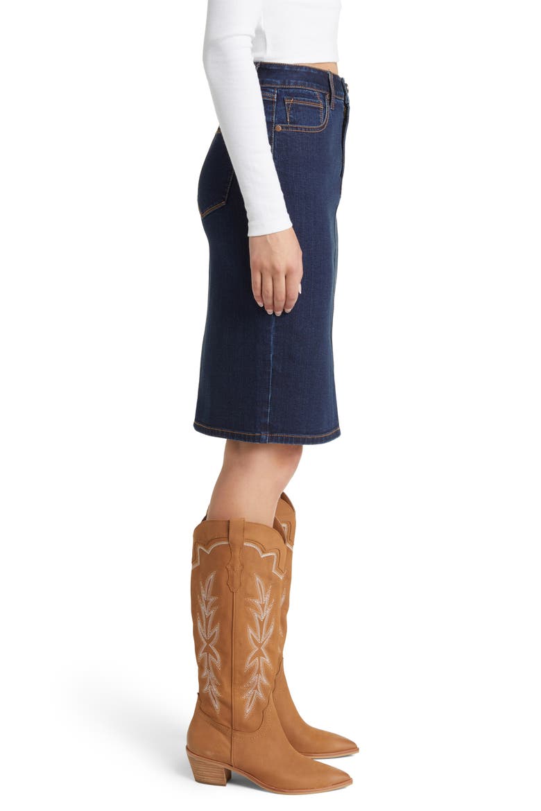 High Waist Denim Skirt, Alternate, color, SAFIA