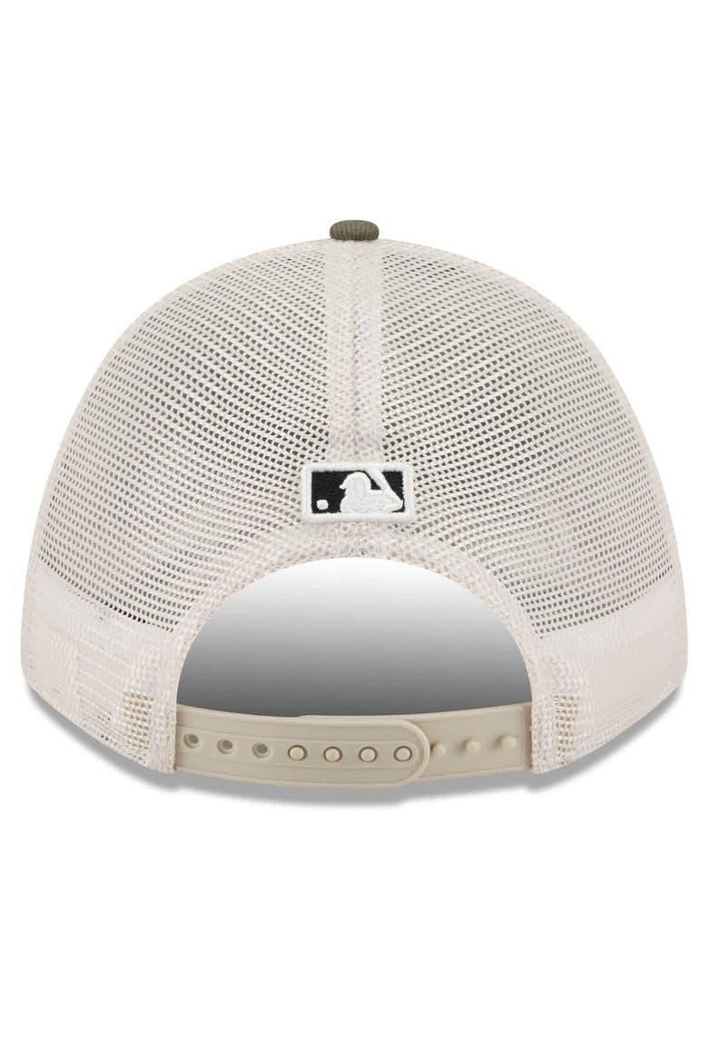 Men's New Era Light Beige/Olive Pittsburgh Pirates 2025 Armed Forces Day 9FORTY M-Crown A-Frame Adjustable Hat, Alternate, color, Light Beige