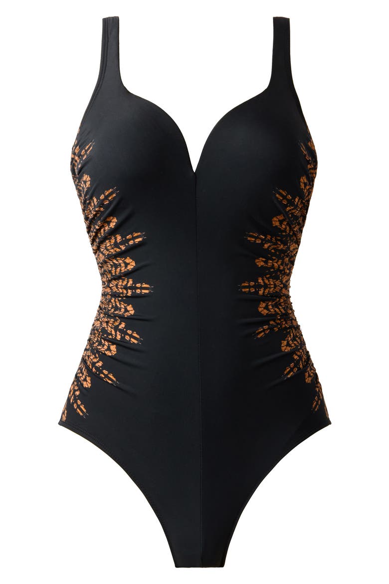 Costa D Oro Temptress One-Piece Swimsuit, Alternate, color, BLACK