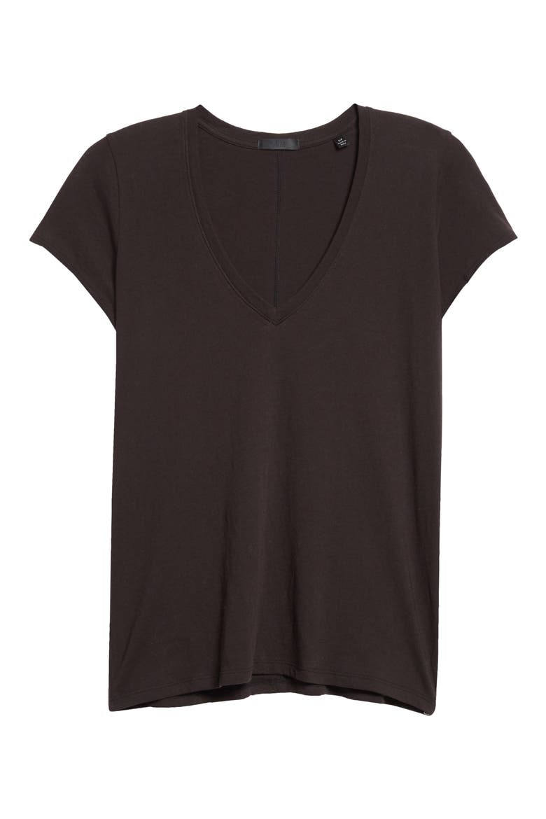 V-Neck T-Shirt, Alternate, color, BLACK