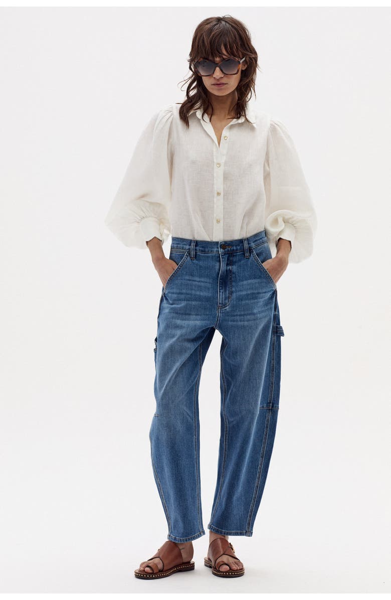LANHTROPY Ambar Denim Pants, Alternate, color, Washed Indigo