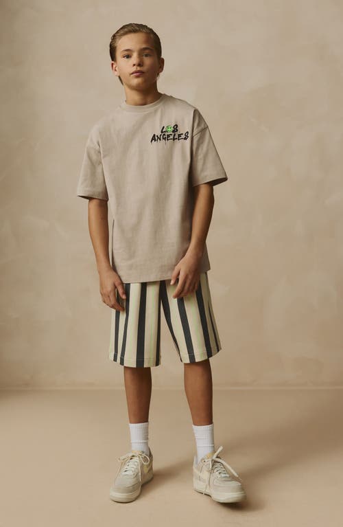 Shop Next Kids' Oversize La Graphic T-shirt & Stripe Drawstring Shorts Set