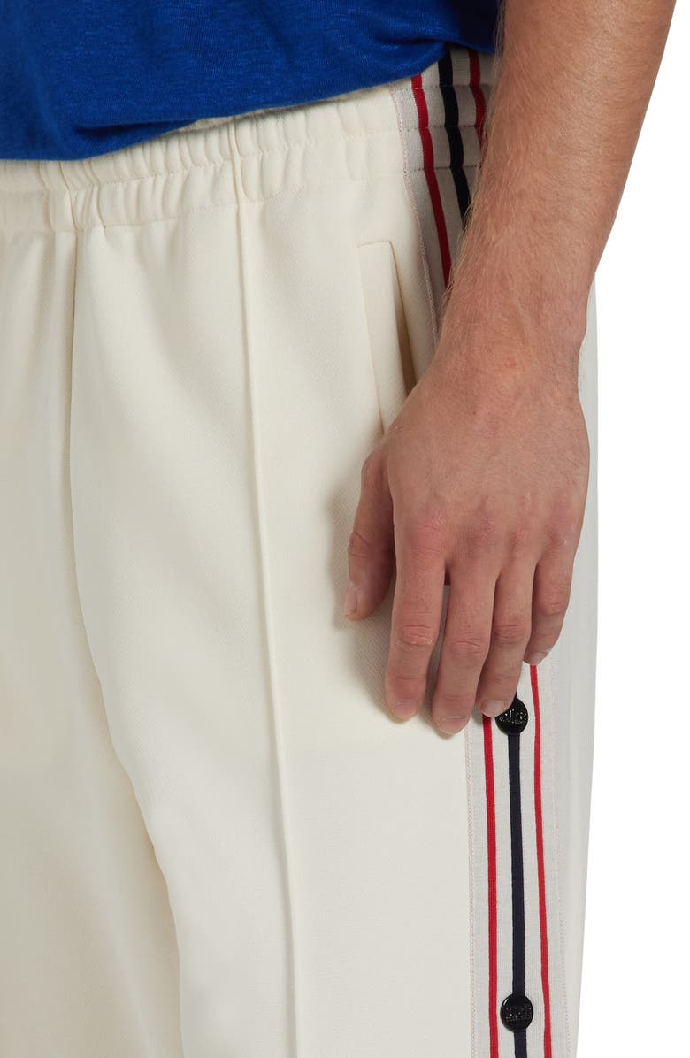 Golden Goose Side Stripe Snap Track Pants, Alternate, color, Papyrus/ Dark Blue