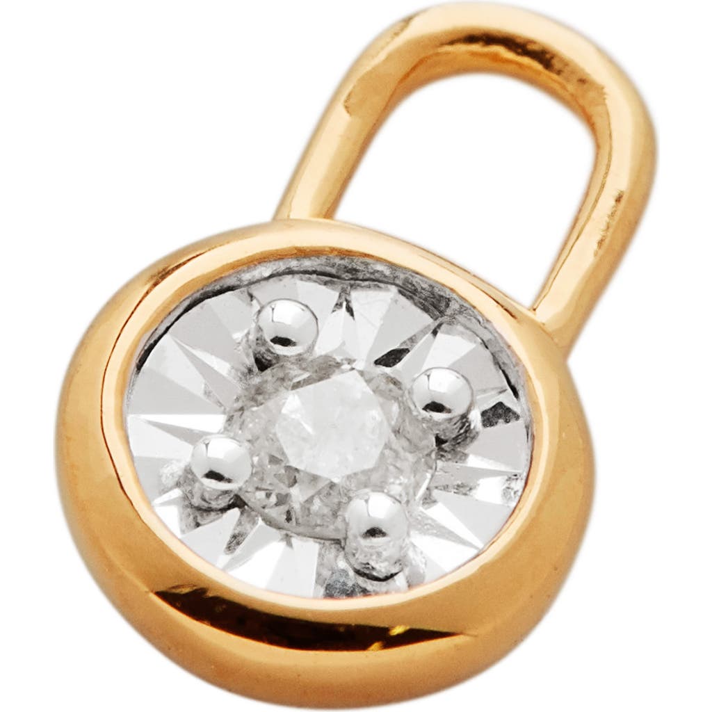 Monica Vinader Gold Diamond Essential Ear Charm Diamond
