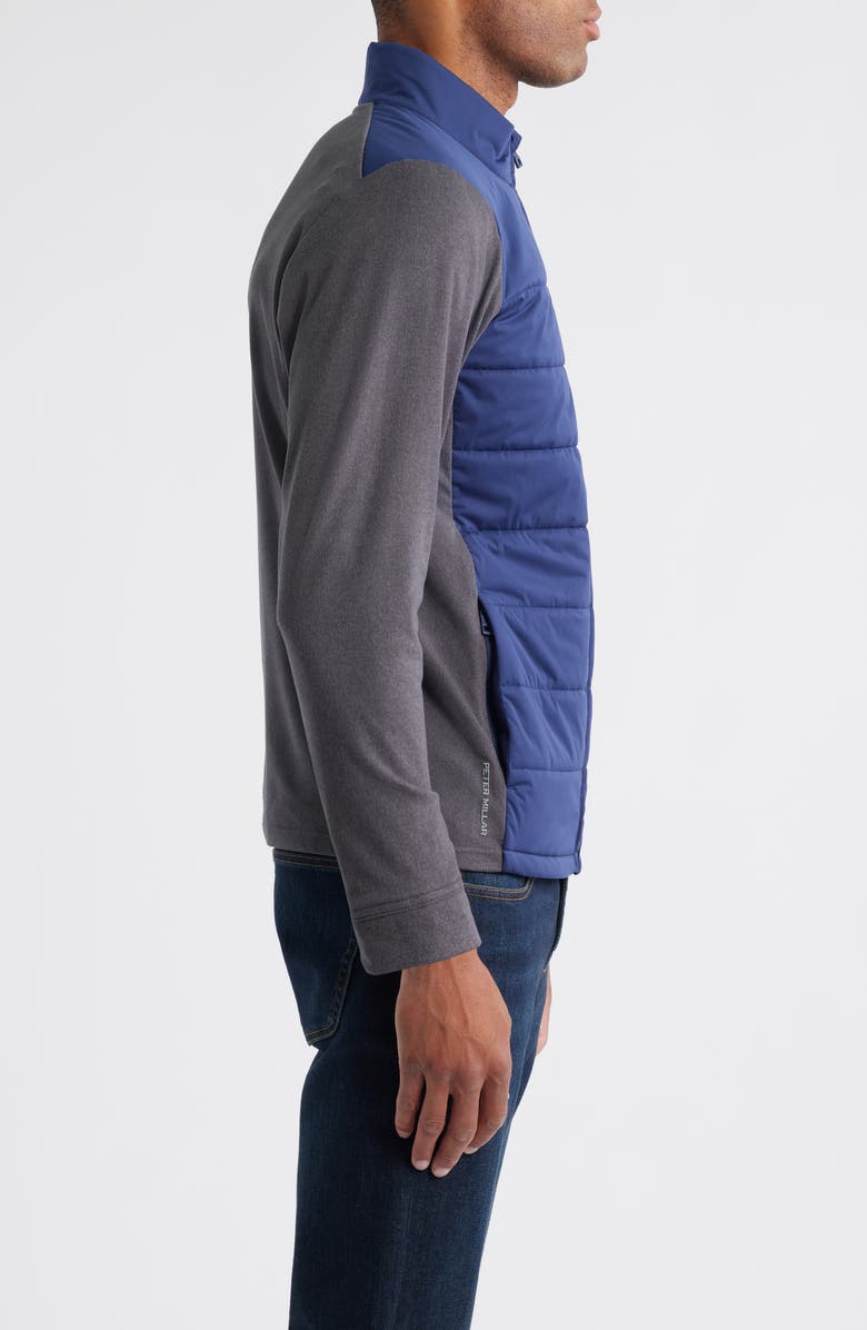 Peter Millar Merge Mixed Media Jacket, Alternate, color, Navy