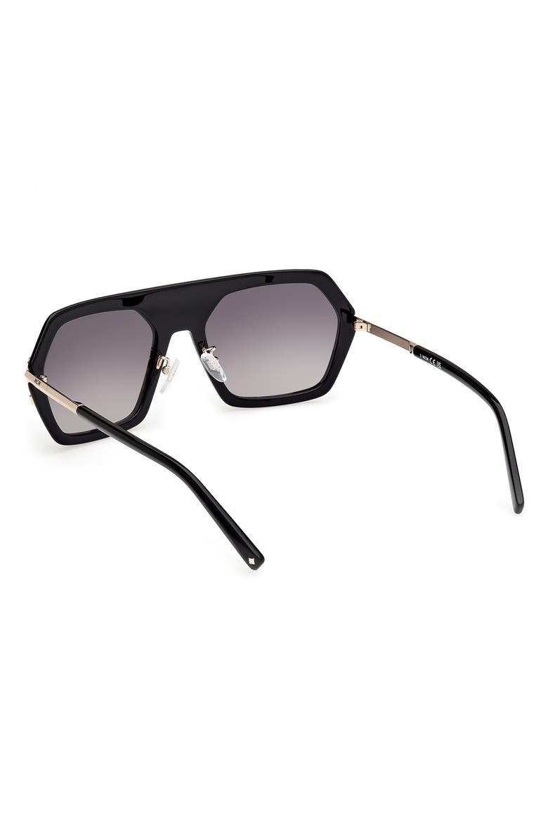 MCM 56mm Shield Sunglasses, Alternate, color, Shiny Black / Gradient Smoke