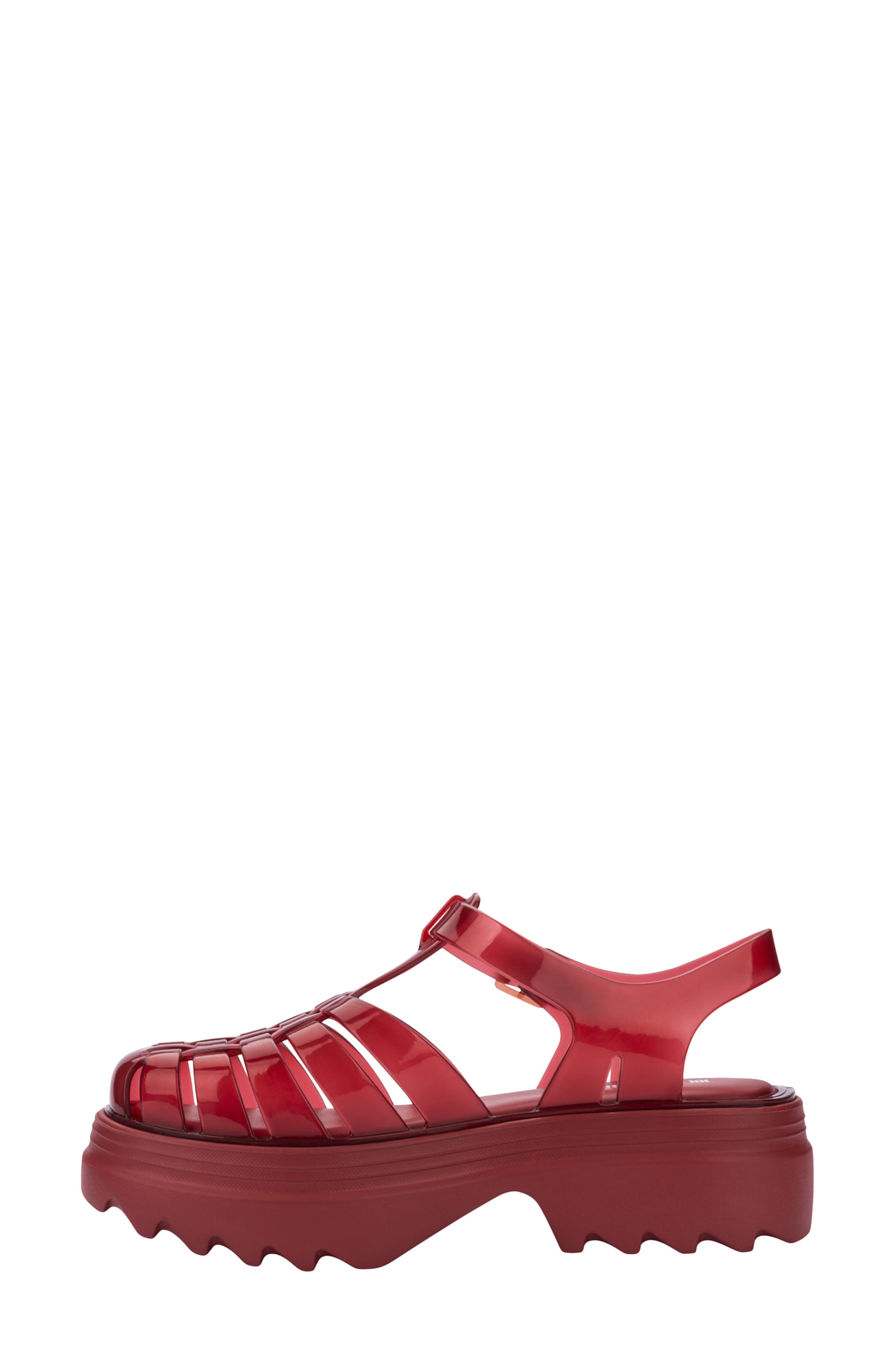 Possession Platform II Sandal, Alternate, color, TRANSPARENT RED