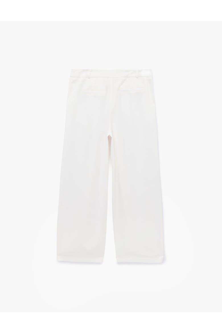 Linen Blend Pleated Tailored Wide Leg Pants, Alternate, color, WHITE