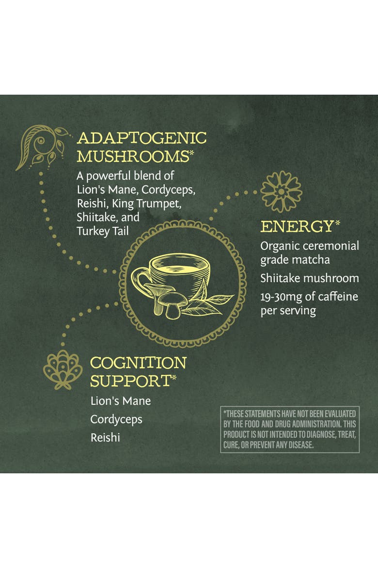 Organic Be Well Matcha Mushroom Powder, 90gm, Alternate, color, No Color