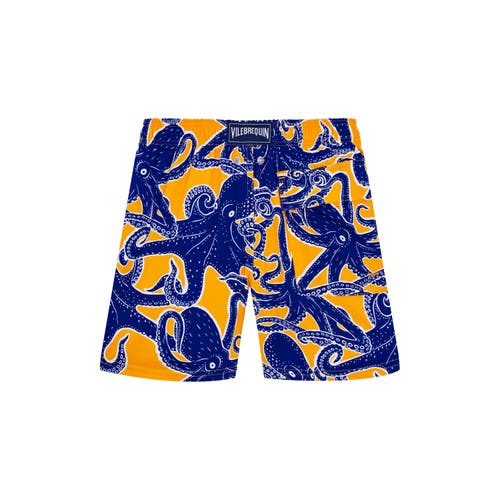 Vilebrequin Octopus-print Swim Shorts In Mangue