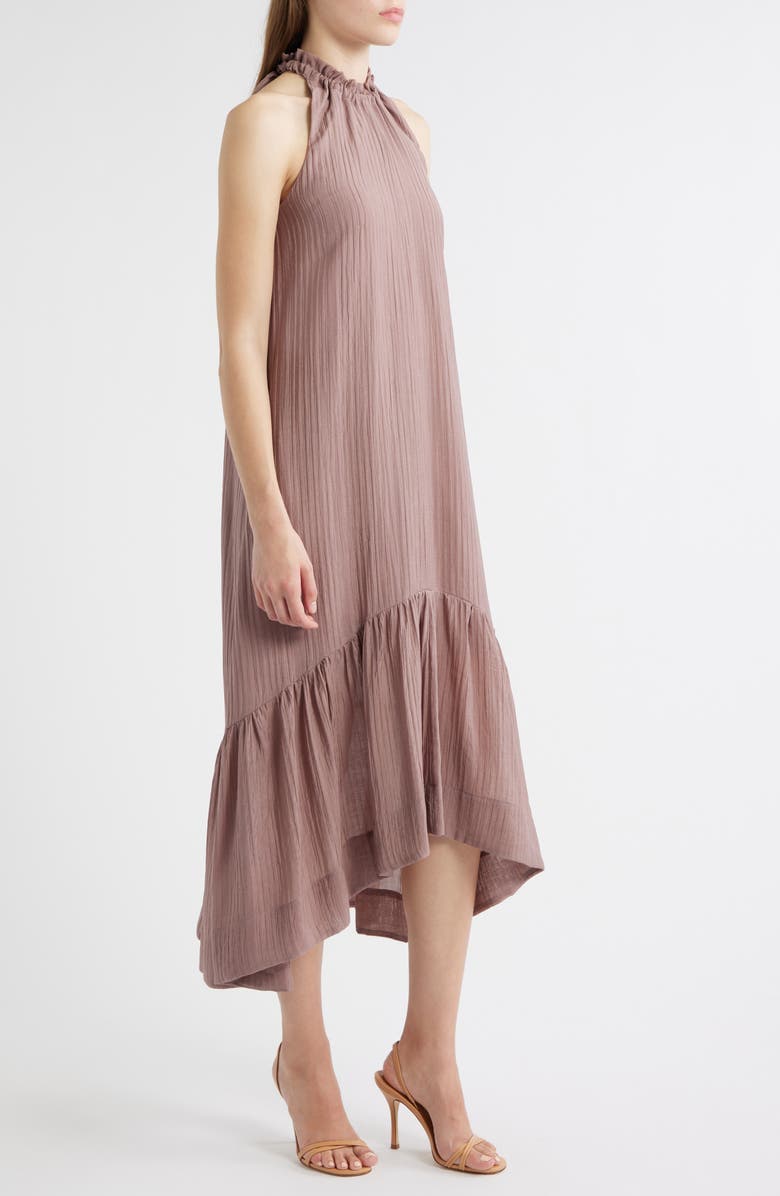 Socialite High/Low Halter Dress, Alternate, color, Deep Taupe