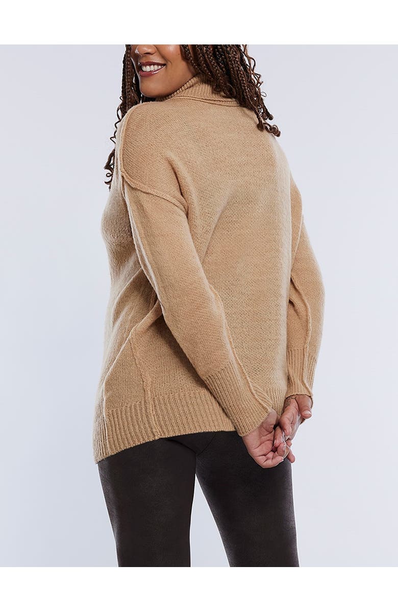 MOTHERHOOD MATERNITY Turtleneck Long Sleeve Knit Maternity Sweater, Alternate, color, Brush