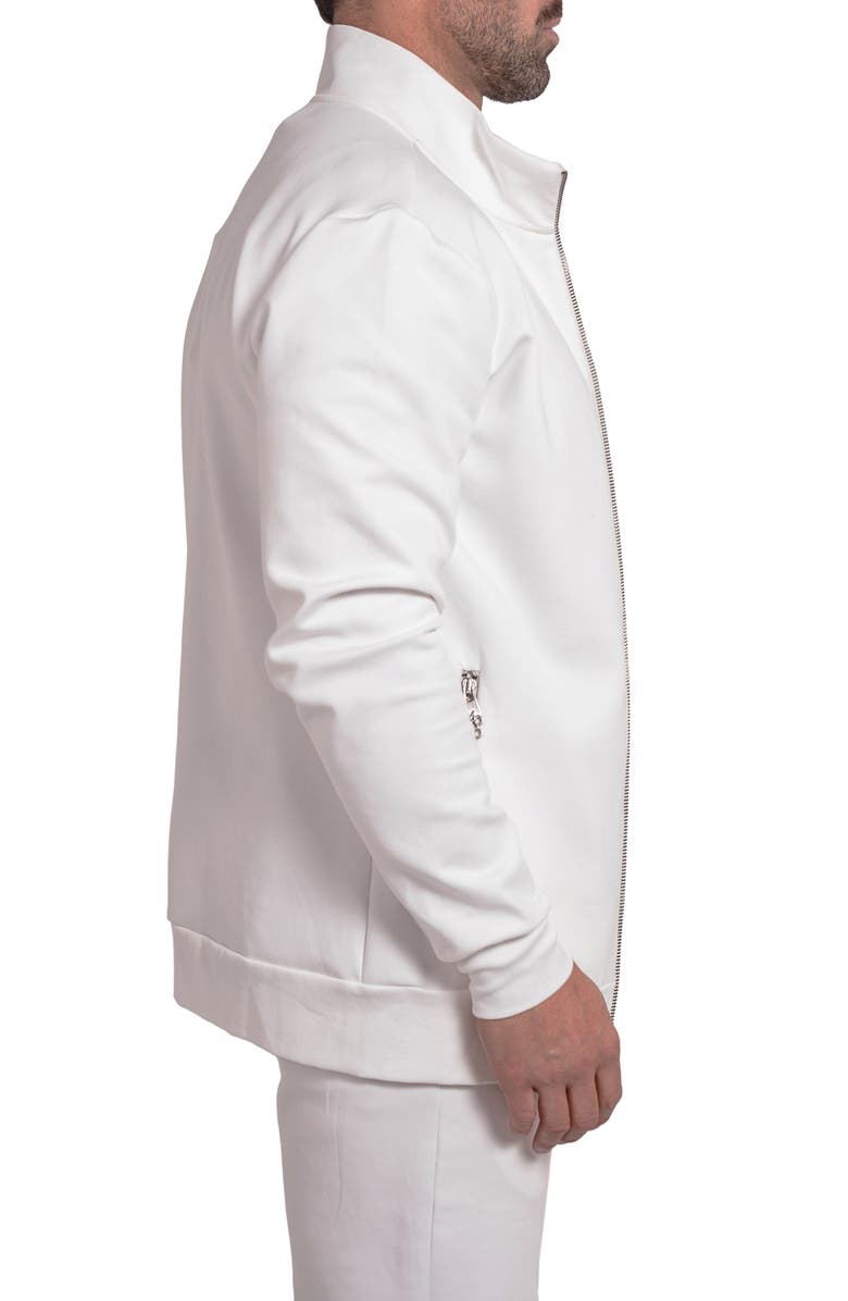 Maceoo Zipper Ascension89 White Knit Track Jacket, Alternate, color, 