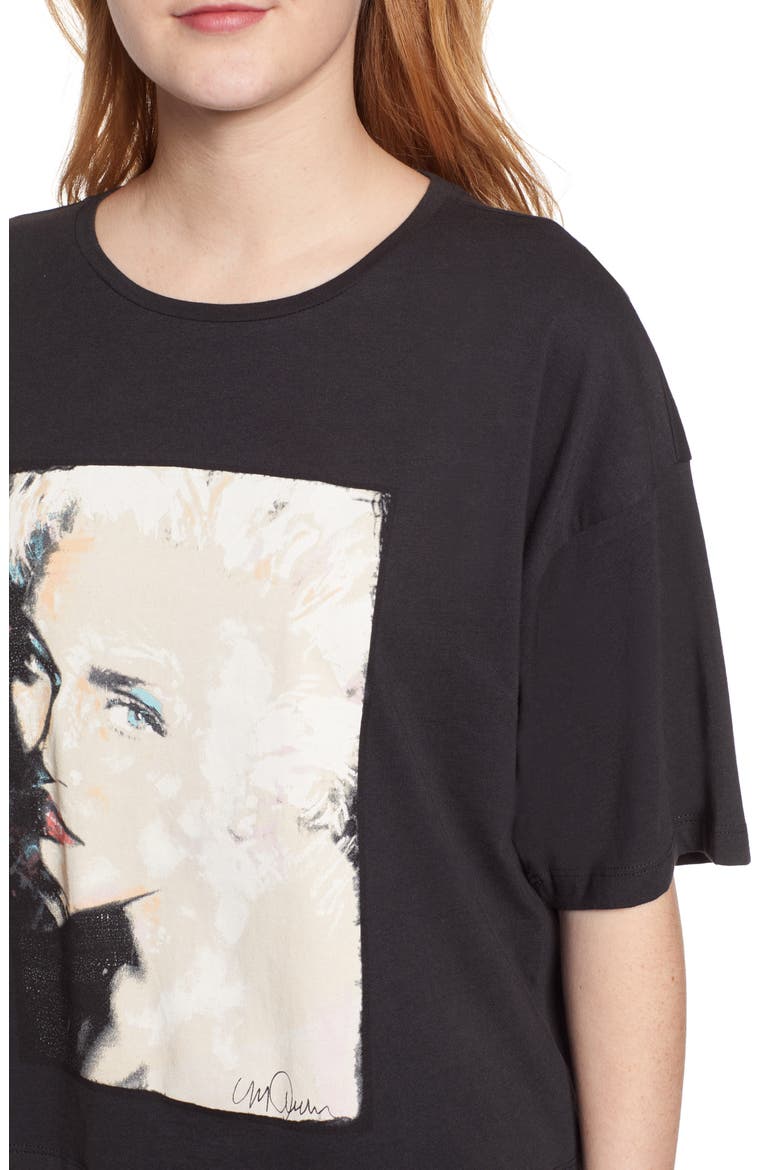 Madonna Boxy Graphic Tee, Alternate, color, BLACK