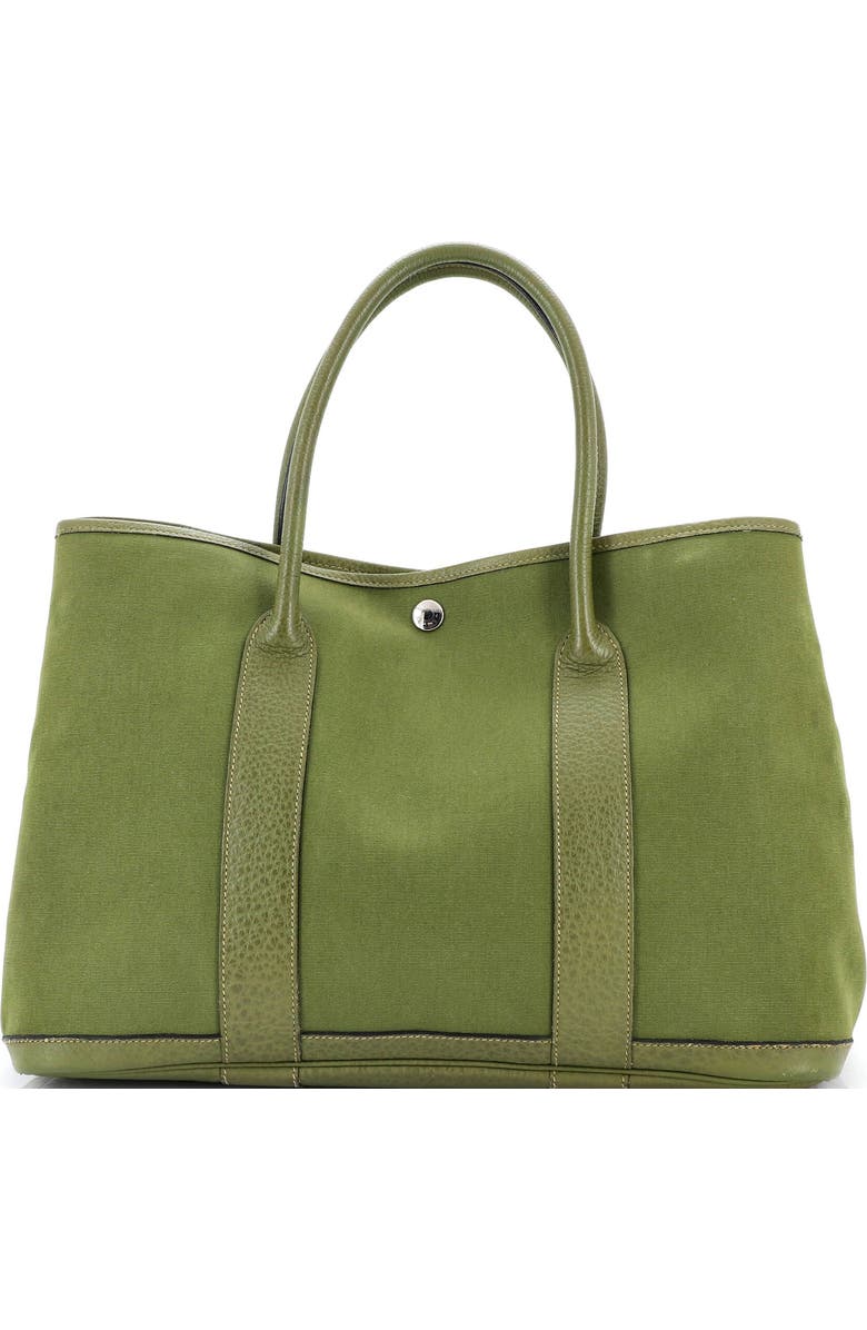Pre-Owned Hermes Garden Party Tote Toile and Leather 36, Main, color,