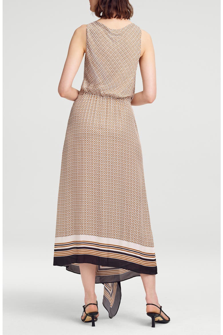 Aliana Sleeveless Maxi Dress, Alternate, color, BLACK/ CARAMEL DOTTED