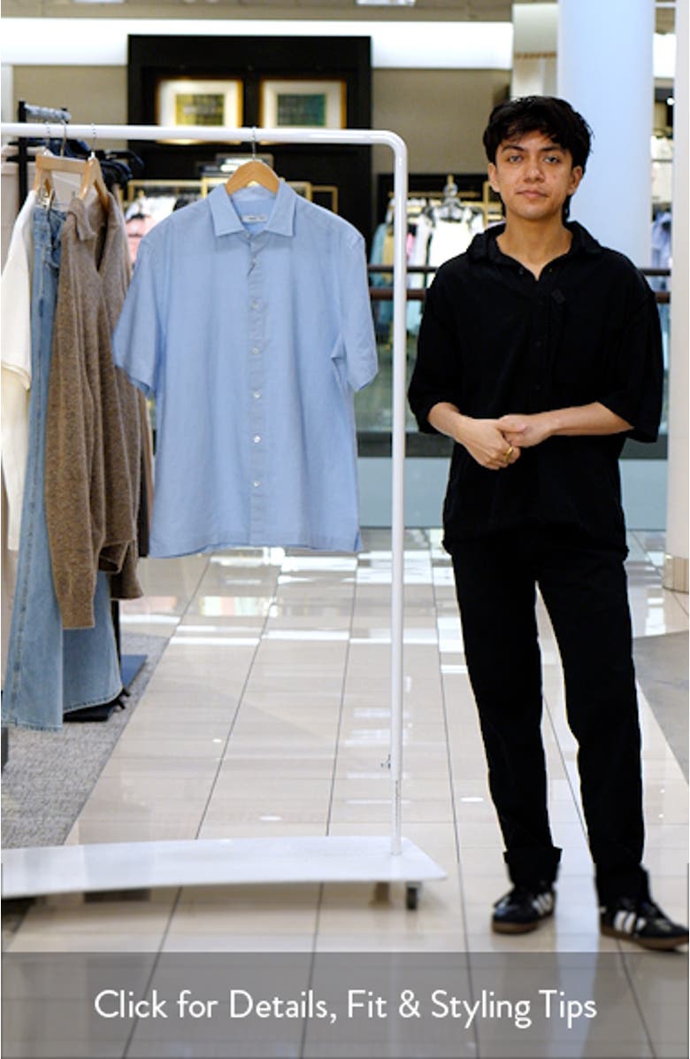 Regular Fit Linen Blend Button-Up Shirt, sales video thumbnail