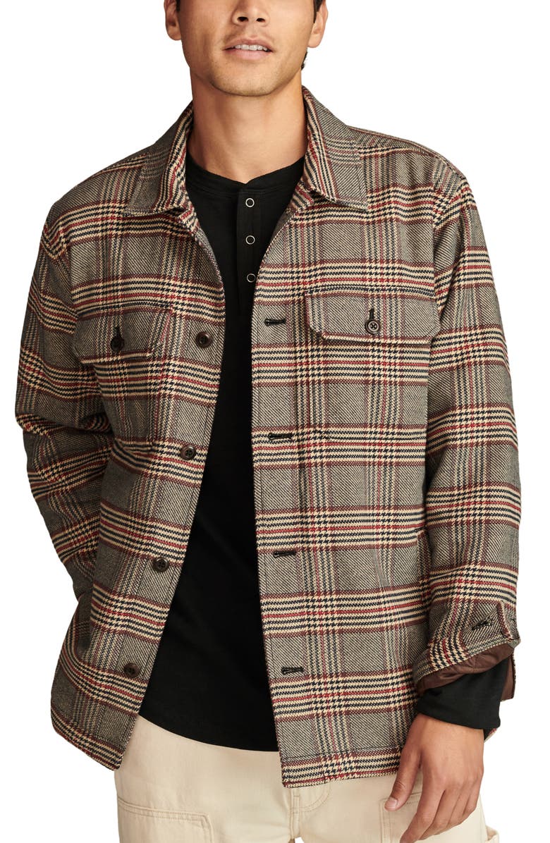 Lucky Brand Plaid Cotton Button-Up Shirt Jacket, Main, color, 