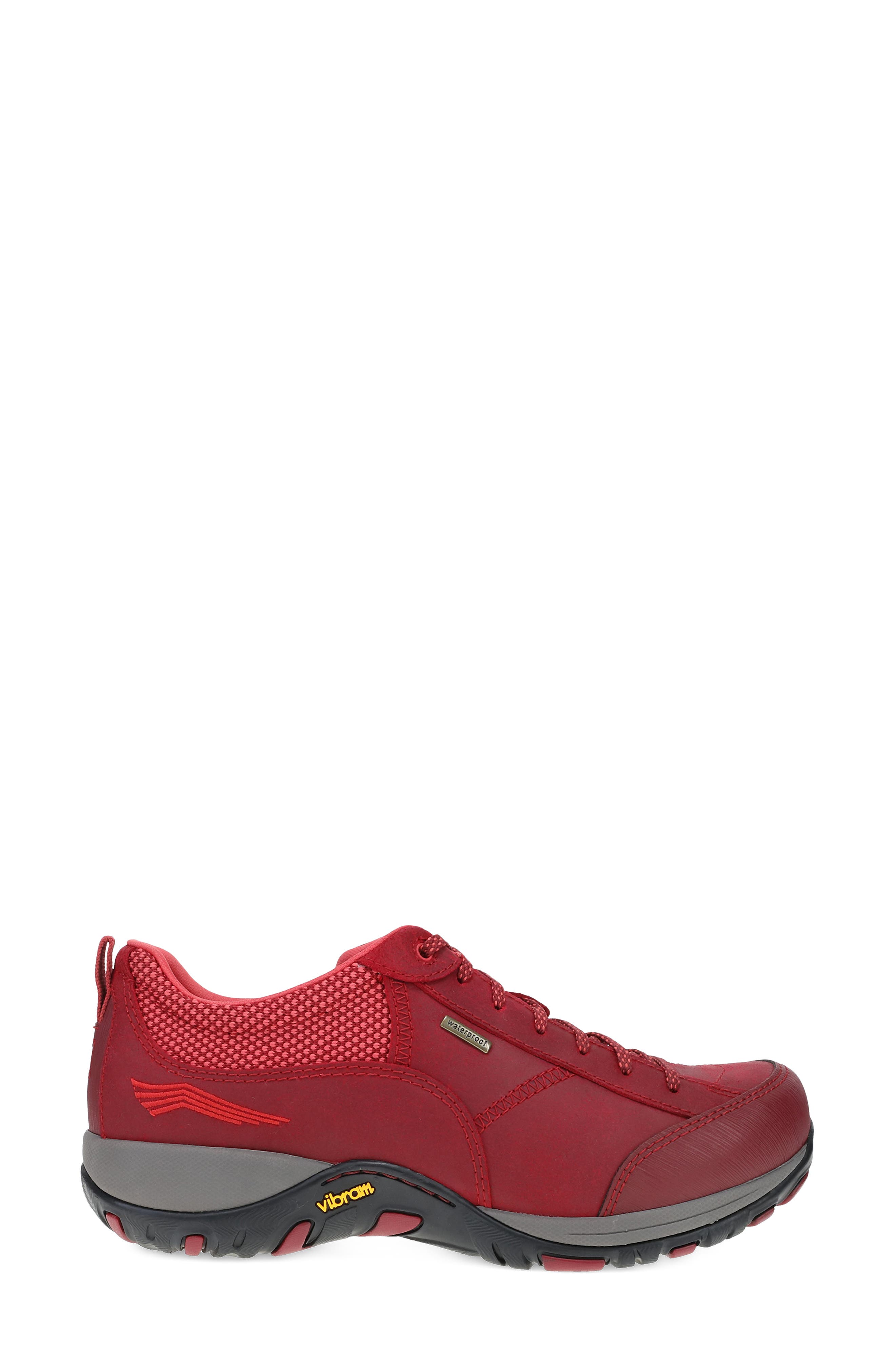 'Paisley' Waterproof Sneaker, Alternate, color, RED WATERPROOF