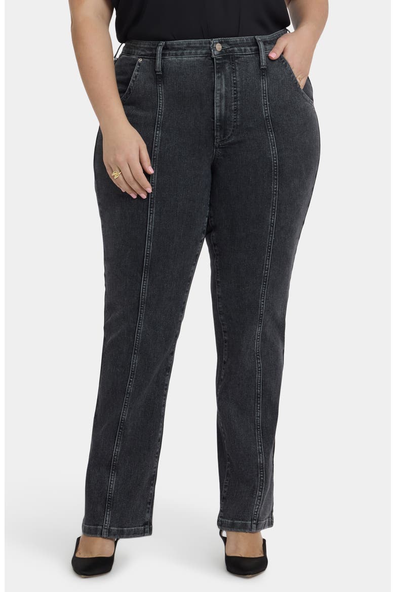 Billie Seamed High Waist Mini Bootcut Jeans, Main, color, SLATE STONE