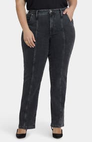 NYDJ Billie Seamed High Waist Mini Bootcut Jeans