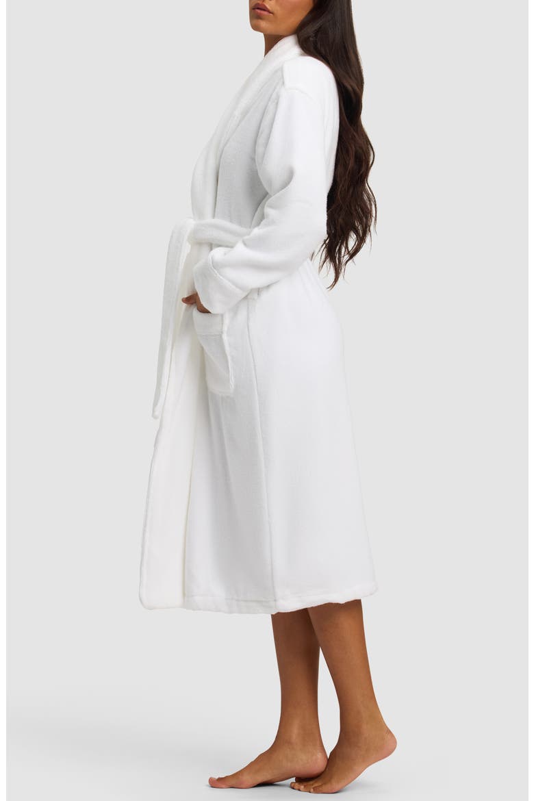 Luxe Bath Robe, Alternate, color, WHITE