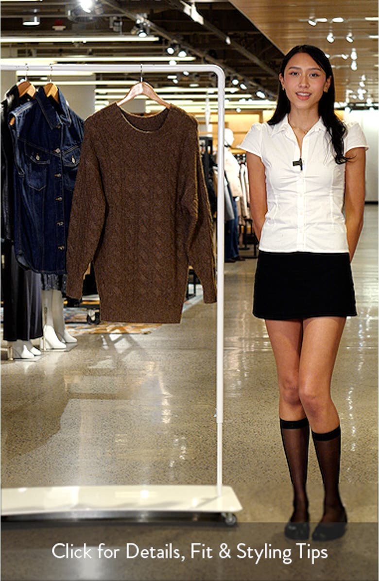 Cable Long Sleeve Sweater Dress, sales video thumbnail