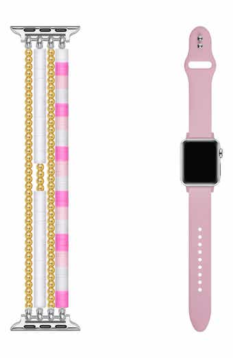 Posh Tech Bestie 2-Pack Beaded & Silicone Apple Watch® Watchbands