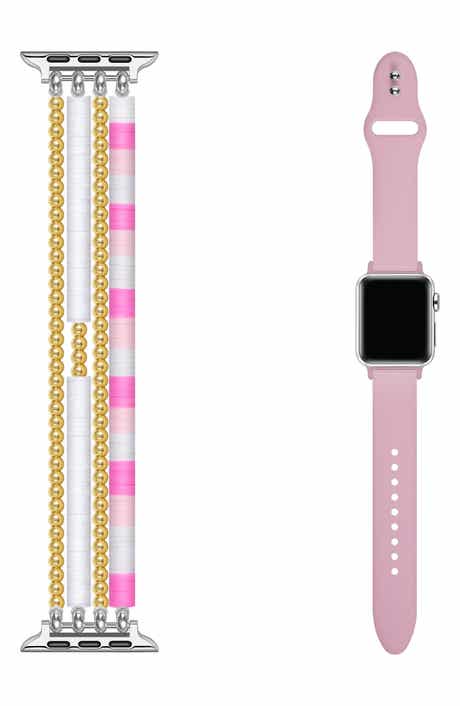 Posh Tech Bestie 2-Pack Beaded & Silicone Apple Watch® Watchbands