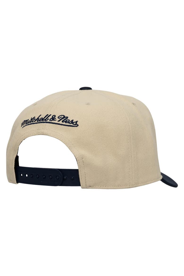 Men's Mitchell & Ness  Cream/Navy Nashville SC Upside Down Pro Pinch Snapback Hat, Alternate, color, Cream