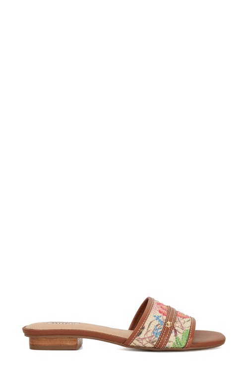 Dune London Leti Slide Sandal In Brown Multi