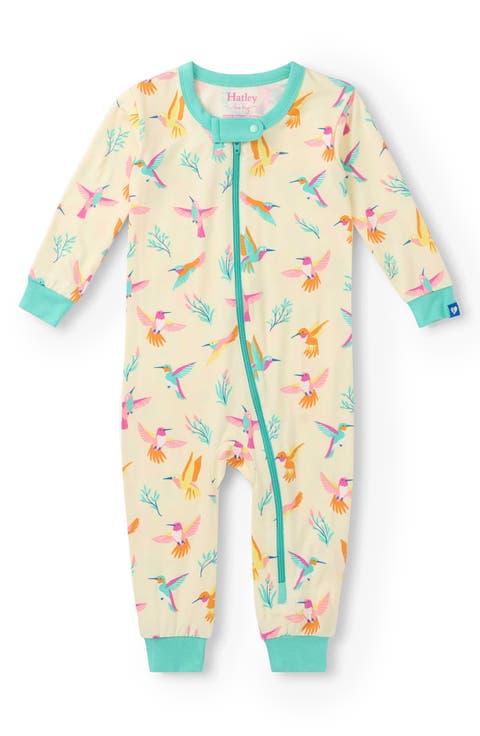 Kids' Springtime Hummingbird Zip-Up Romper (Baby)