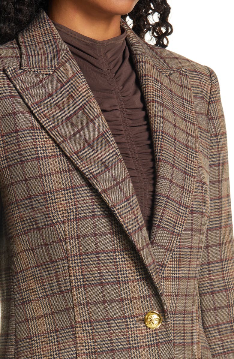 A.L.C. Hicks Check Single Button Blazer, Alternate, color, 