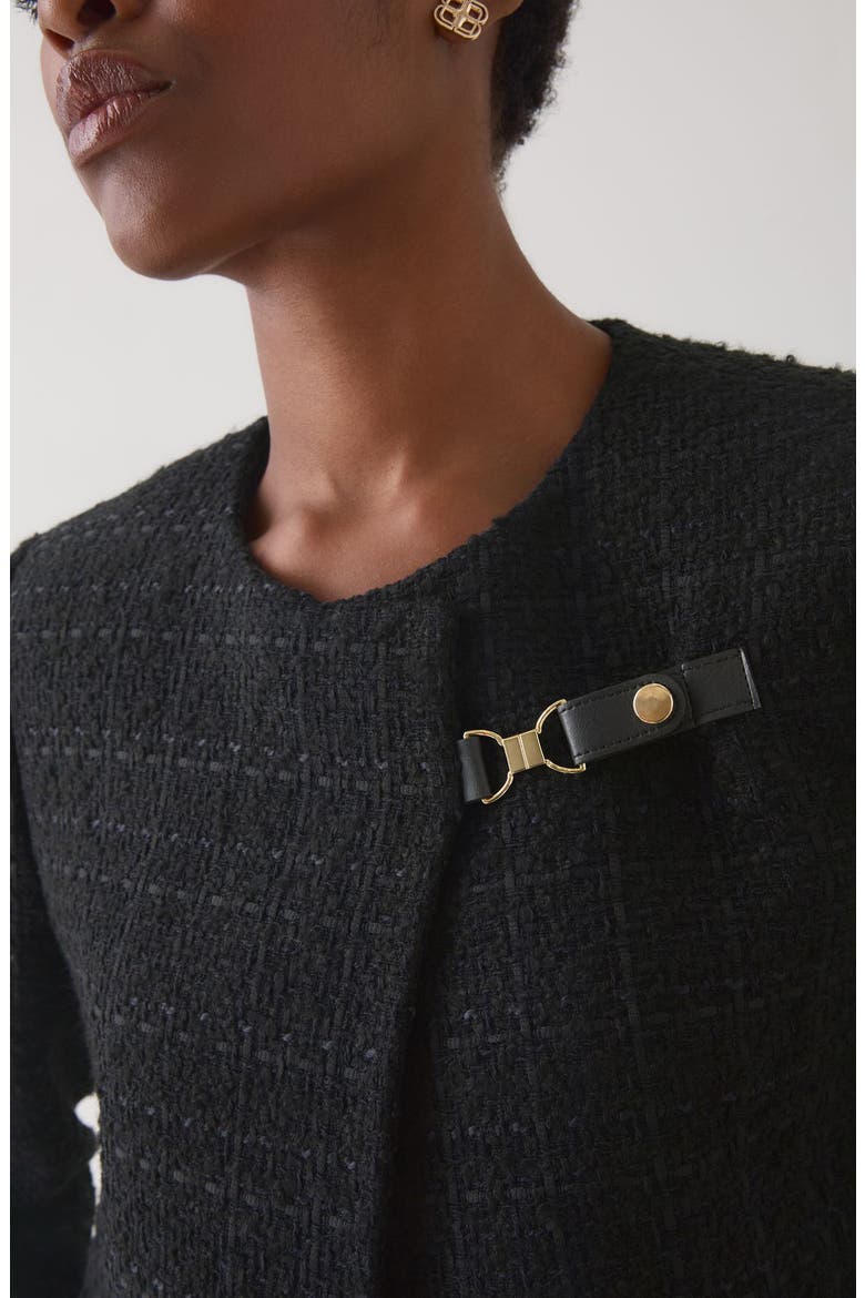 Arden Tweed Jacket, Alternate, color, BLACK