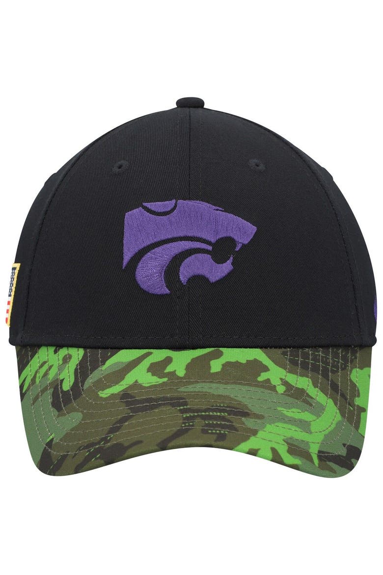 Men's Nike Black/Camo Kansas State Wildcats Veterans Day 2Tone Legacy91 Adjustable Hat, Alternate, color, Black